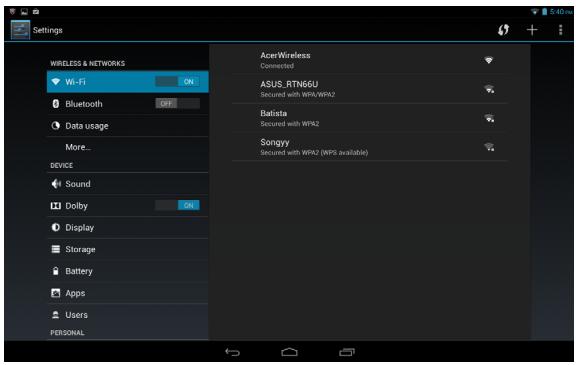ACER ICONIA A3-A10 - Advanced settings - 1