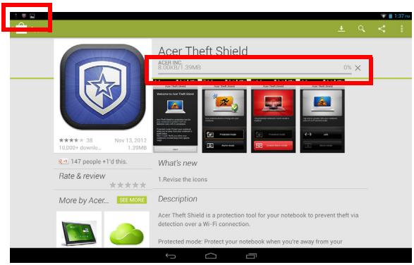 ACER ICONIA A3-A10 - Google Play - 2
