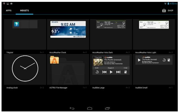 ACER ICONIA A3-A10 - Adding or removing shortcuts or widgets - 1