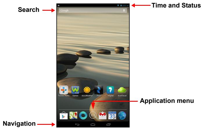ACER ICONIA B1-710 - The Home screen - 1