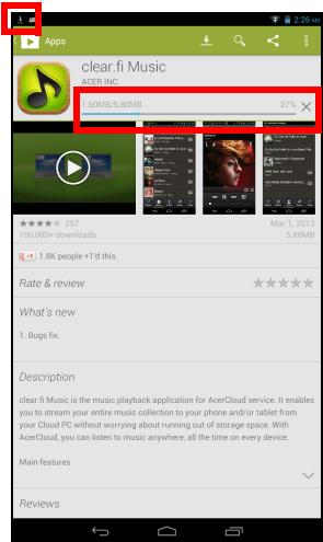 ACER ICONIA B1-710 - Google Play - 2