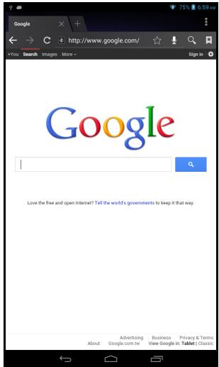 ACER ICONIA B1-710 - Using the browser - 1