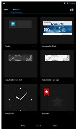 ACER ICONIA B1-710 - Adding or removing shortcuts or widgets - 1