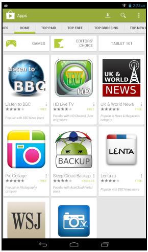 ACER ICONIA B1-710 - Google Play - 1