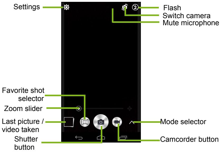ACER LIQUID JADE - Camera/camcorder icons and indicators - 1