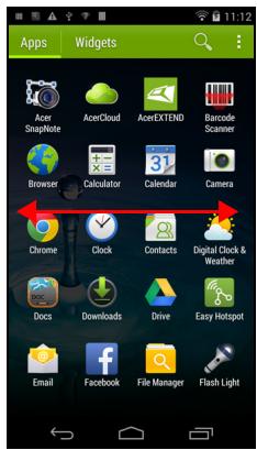ACER LIQUID JADE - The Apps menu - 1