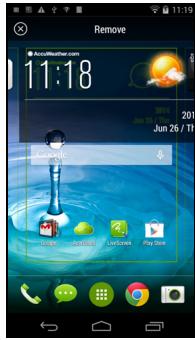 ACER LIQUID JADE - Adding and removing shortcuts and widgets - 2