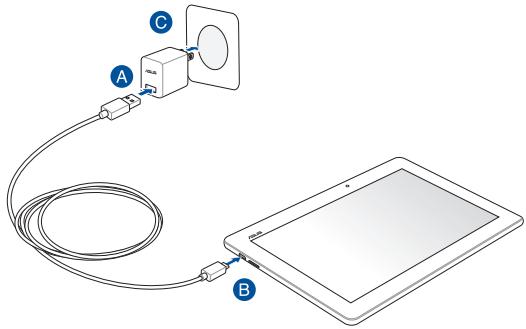 ASUS ME103K-1B001A - Charging your ASUS Tablet - 1