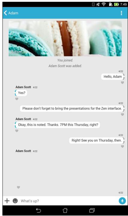 ASUS ME181CX-1F004A - Using Omlet chat - 1