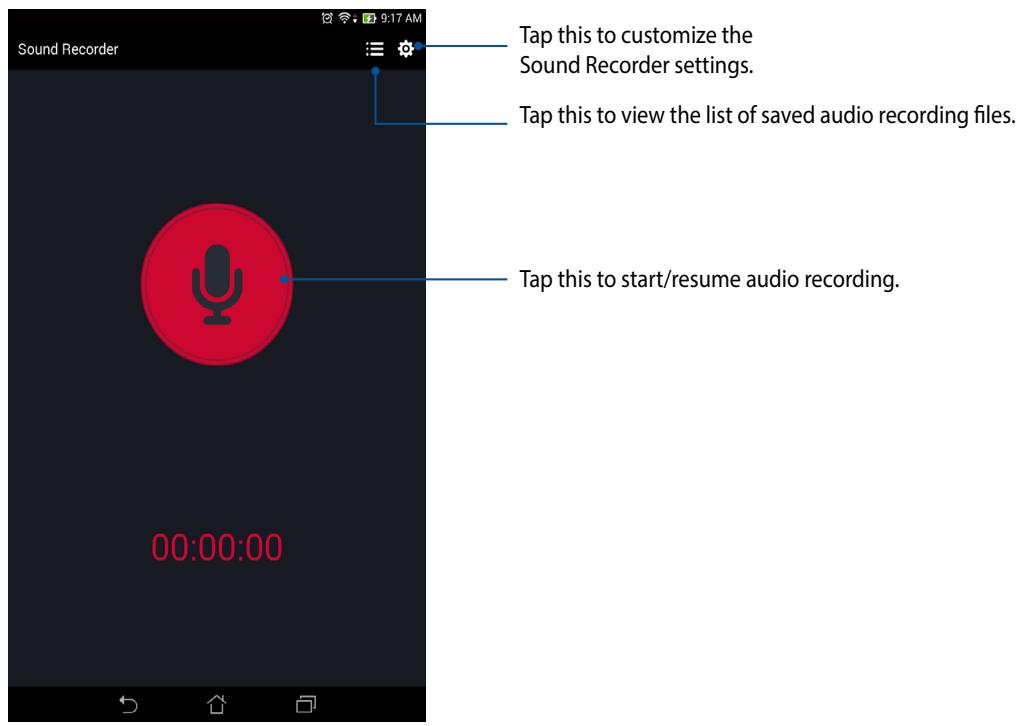 ASUS ME181CX-1F004A - Sound Recorder home screen - 1