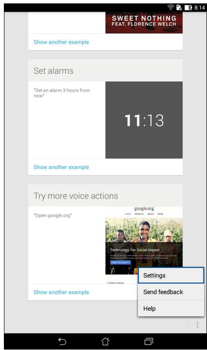 ASUS ME181CX-1F004A - Customizing voice search results from the Tablet search group - 1