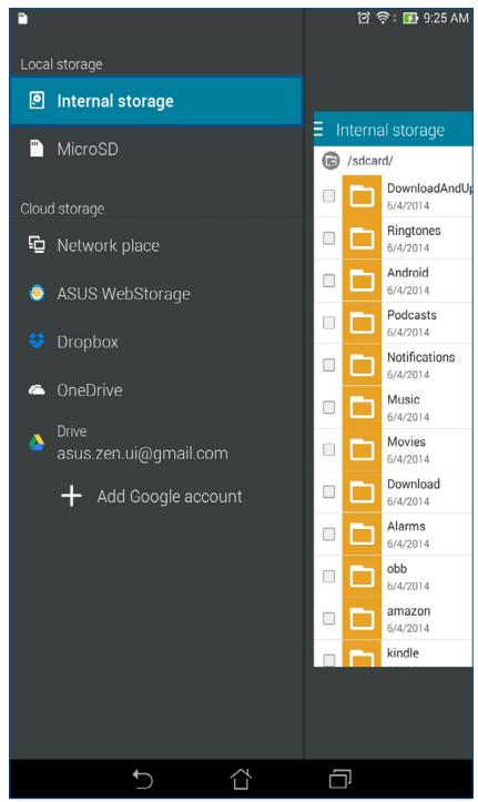 ASUS ME181CX-1F004A - Accessing the internal storage - 1