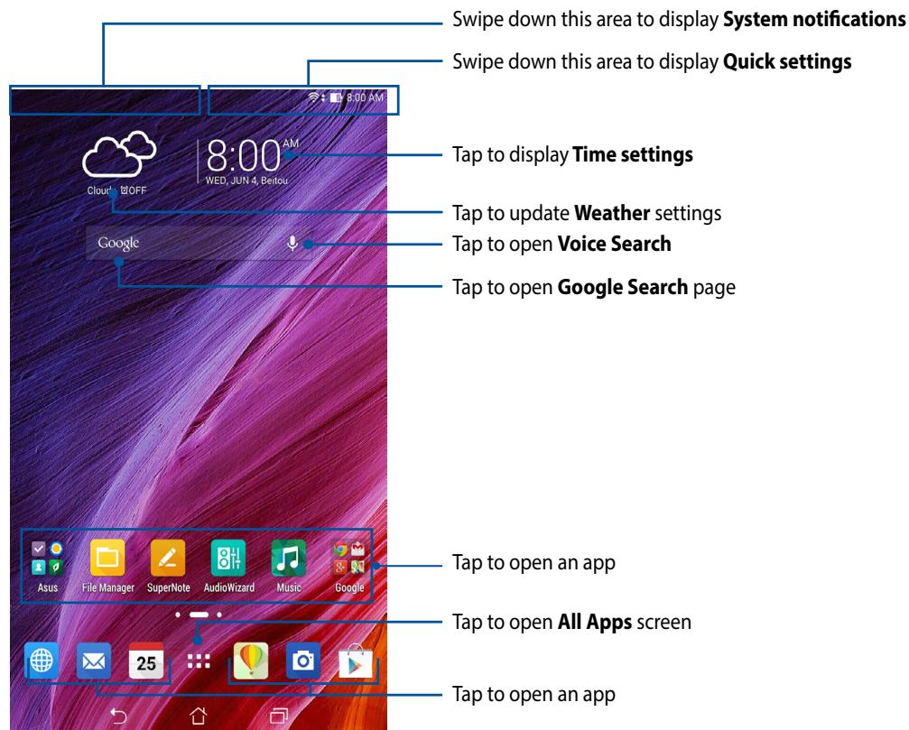 ASUS ME181CX-1F004A - Home screen - 1