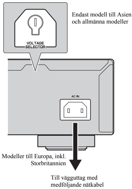 YAMAHA CD-S700 - Anslutning av medfoljande nätkabel - 1