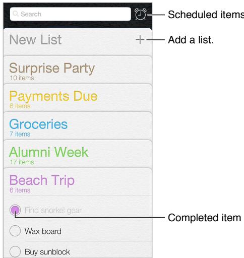 APPLE 6 - Reminders at a glance - 1