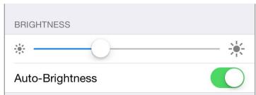 APPLE 6 - Adjust the screen brightness - 1