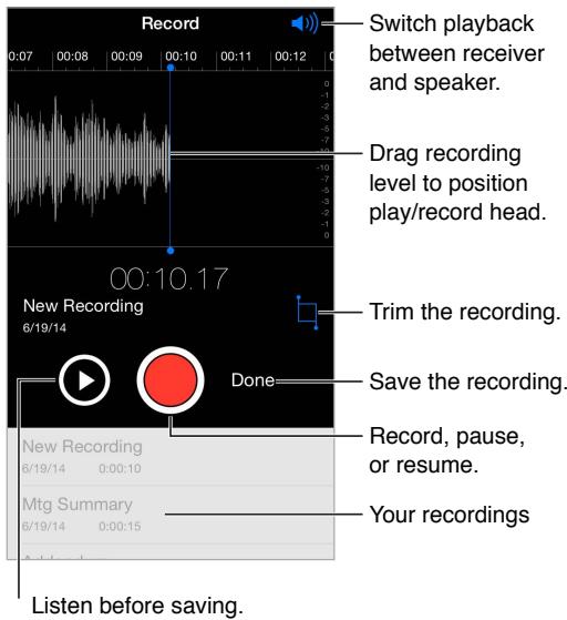 APPLE 6 - Voice Memos at a glance - 1
