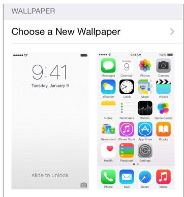 APPLE 6 - Change the wallpaper - 1