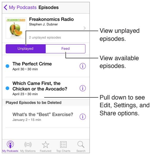 APPLE 6 - Get podcasts and episodes - 1