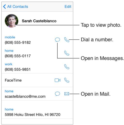 APPLE 6 - Contacts at a glance - 1