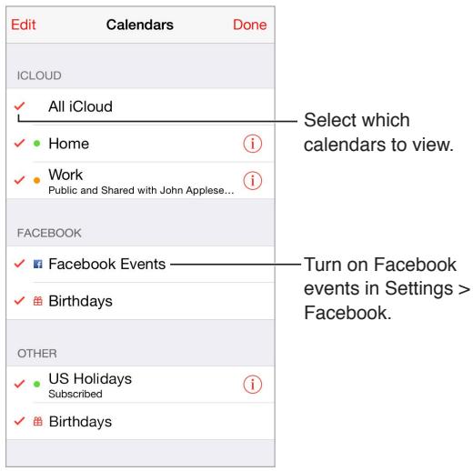 APPLE 6 - Use multiple calendars - 1