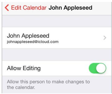 APPLE 6 - Share iCloud calendars - 1