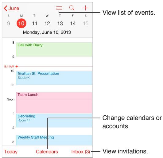 APPLE 6 - Calendar at a glance - 1