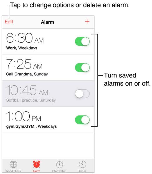APPLE 6 - Alarms and timers - 1