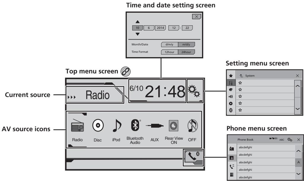 PIONEER AVH-270BT - How to use the screens - 1