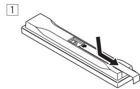 PIONEER VSX 831 - Mise en place des piles - 1