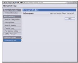 PIONEER VSX 831 - Utilisation de safari pour mettre à jour le micrologiciel - 1