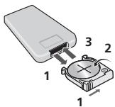 PIONEER XW-SMA1-K - Push back the battery holder. - 1