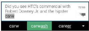 HTC ONE M8 - Entering text with word prediction - 1
