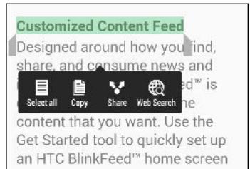 HTC ONE M8 - Selecting, copying, and pasting text - 1