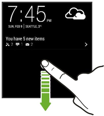 HTC ONE M8 - Notification widget - 1