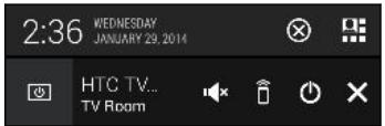 HTC ONE M8 - Controlling your TV from the Notifications panel - 1