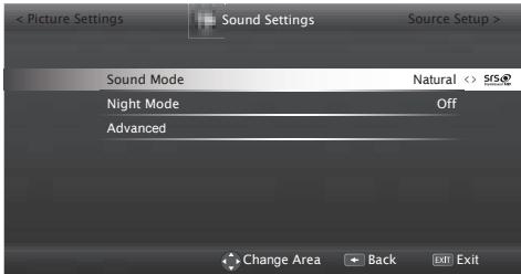 GRUNDIG 48VLE7462 - Sound settings - 1