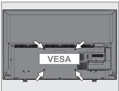 GRUNDIG 55VLE5523BG - Preparing for mounting on the VESA bracket - 1