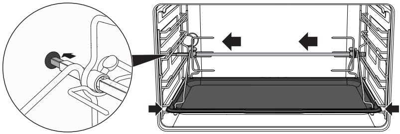 SMEG CSP19-7 - Using the rotisserie rod - 6