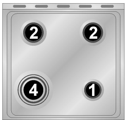 SMEG SCB92MN8 - Arrangement of burners on cooking hob - 2