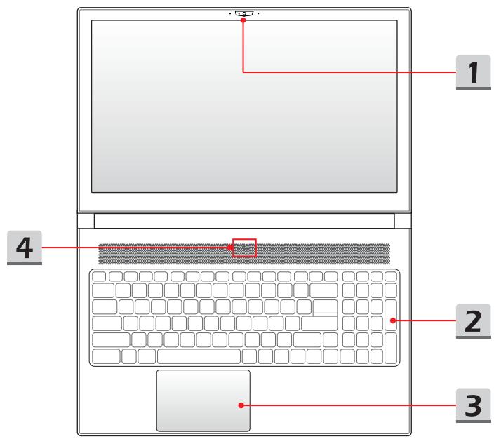 MSI GS63VR 7RF-262FR STEALTH PRO 4K - Vue du dessus - 1
