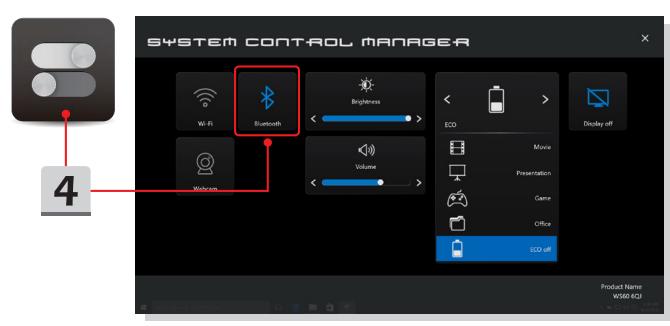 MSI GS63VR 7RF-262FR STEALTH PRO 4K - Activer la connexion bluetooth - 4