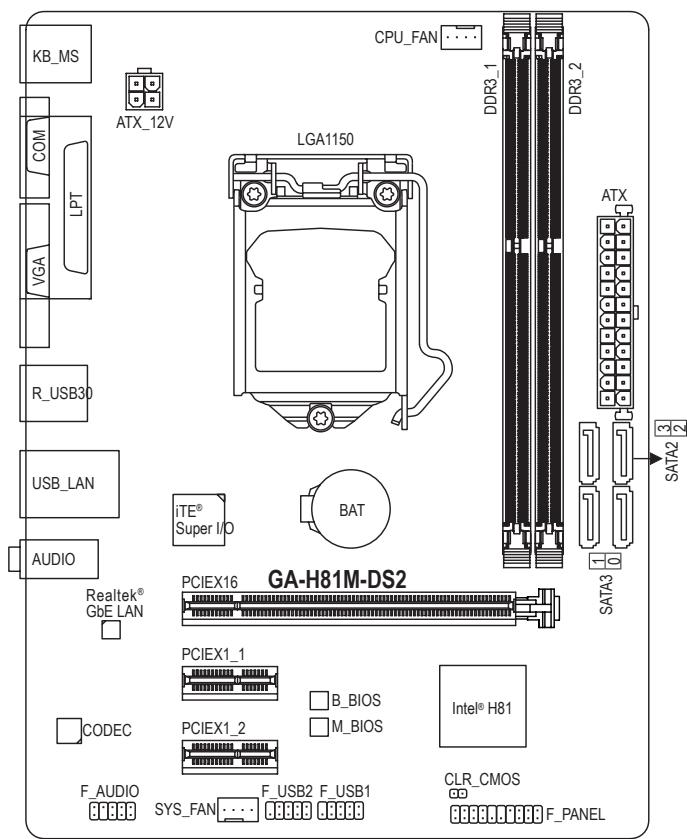 GIGABYTE GA-H81M-S2PV - 1