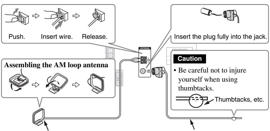 ONKYO TX-NR1010 - Connecting the Antennas - 2