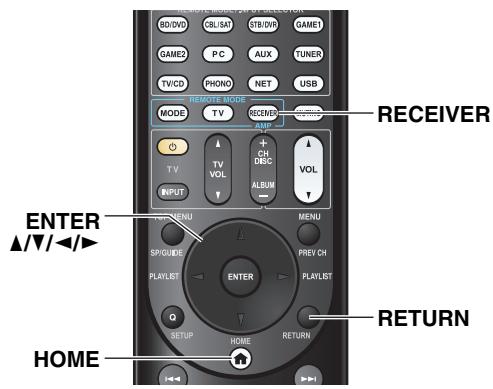 ONKYO TX-NR1010 - Using the Setup Menu (HOME) - 1
