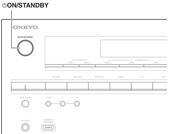 ONKYO TXNR616 - Turning On/Off the AV Receiver - 1