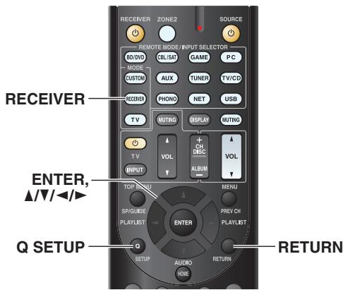 ONKYO TX-NR626 - Using the Quick Setup - 1