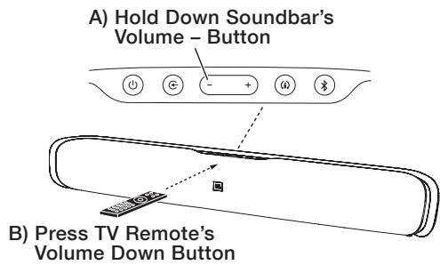 JBL CINEMA SB200 - LEARNING YOUR TV REMOTE'S VOLUME AND MUTE COMMANDS - 4