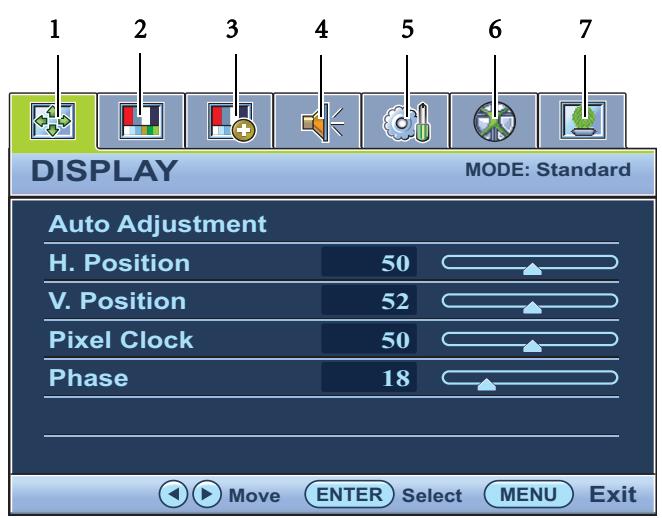 BENQ BL2201PT - Main menu mode - 1
