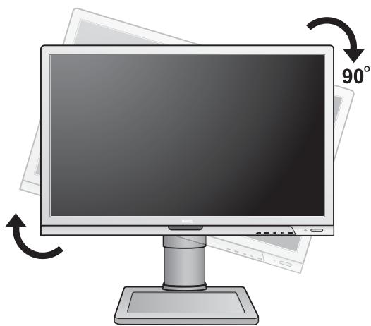 BENQ BL2201PT - Adjust the monitor to the desired viewing angle. - 2